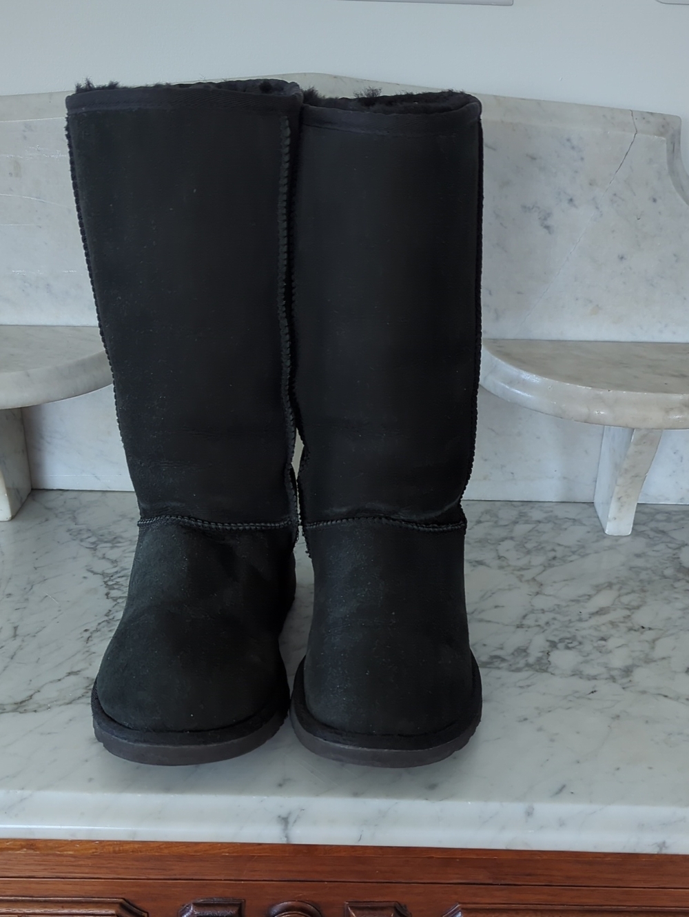 UGG Black Tall Shearling-Lined Women's Boots